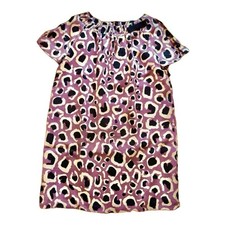 XLNT Gucci SZ 4 Girls Silk Purple Black Spotted Designer Dress Party RP$1190