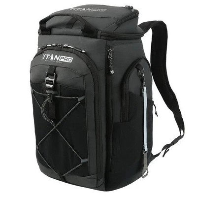 Titan PRO 26 Can  Insulated  prBackpack Cooler, 2 Ice Walls, Black NEW