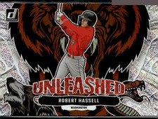 2023 Donruss #U17 Robert Hassell Unleashed Rapture Washington Nationals (P)