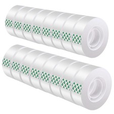 Clear Tape 16 Rolls - Transparent Gift Wrapping Tape Refills