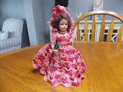 1948 Duchess Doll Corp Pink Crochet Outfit 7''