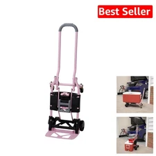 Shifter Folding Hand Truck - Pink, 300 lb Capacity, Versatile & Lightweight