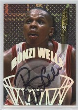 1998-99 Impulse Pro Signatures Authentic Bonzi Wells (Black Ink) #12 Auto 3c7