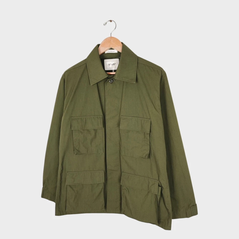 WTAPS Men's Made in Japan Khaki Green Cotton Ripstop Wmill Field Jacket - Image 4 of 4