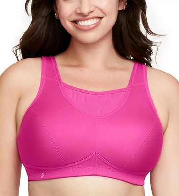 Glamorise No Bounce Full Figure Plus Size Cami Sports Bra - Rose Violet - 34D