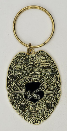 2024 Supporter National Law Enforcement Officers Memorial Fund Metal Keyring