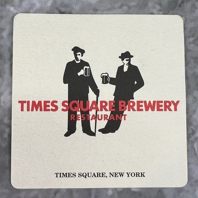 Times Square Brewery Advertising Beer Coaster Square 3.25''