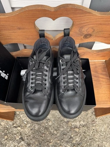 Baldinini Sneakers Men Size 42 Italy Black Leather Original Gently Used - product listing photo