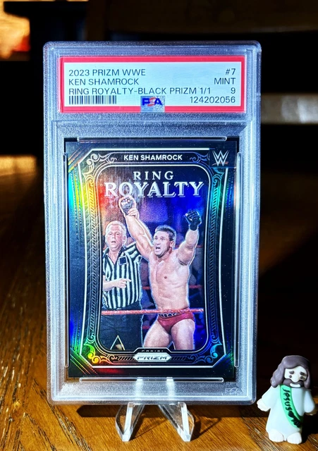 2023 WWE PANINI PRIZM KEN SHAMROCK RING ROYALTY BLACK PRIZM #ED 1/1 PSA 9 MINT