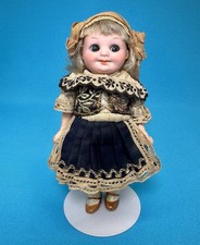 Antique 11/0 AM Germany 323 Googly Eye Bisque Head Doll 7 Original Folk Costume
