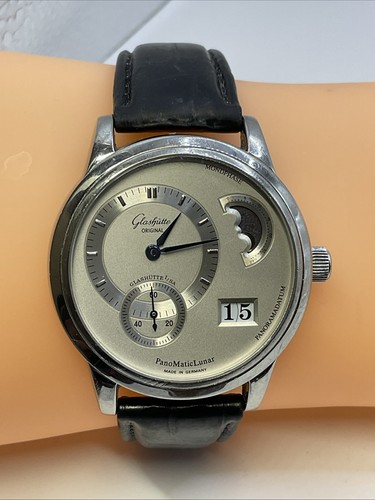 GLASHUTTE ORIGINAL PANOMATICLUNAR Moon-Phase in 40mm Steel Watch Made in Germany