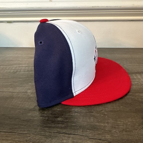 Washington Nationals Hat Cap Fitted Size 7 Blue Plain Logo Baseball 59FIfty - Picture 2 of 6