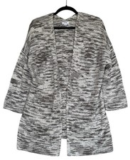 J Jill Purejill Cardigan Women's XS Brown Variegated Marled Open Knit Sweater