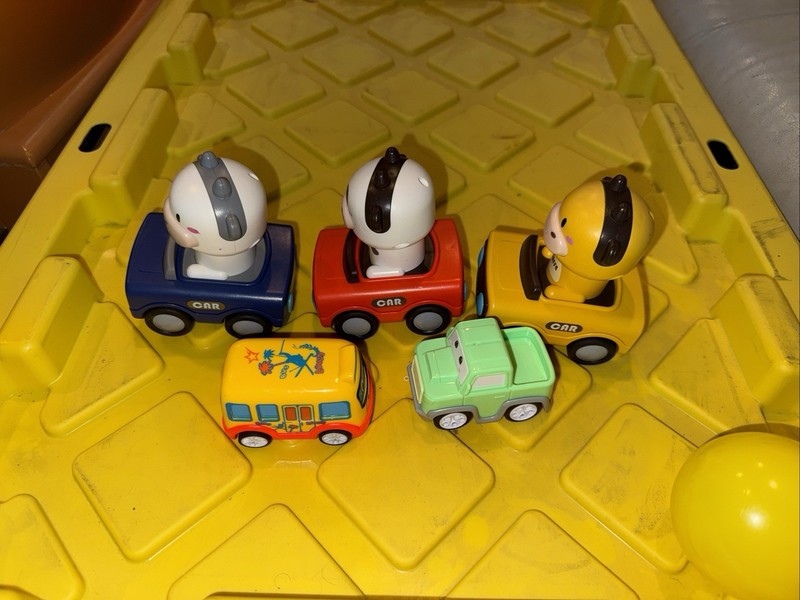 iPlay, iLearn Press to Go Car Toys for Toddlers 1-3, Baby Animal Racing Cars.