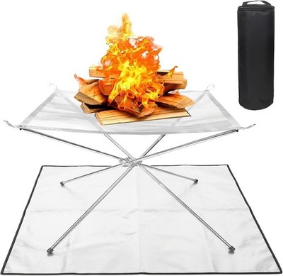 Fire Pit Outdoor Edelstahl Feuerstelle für Garten, Camping, Patio, BBQ