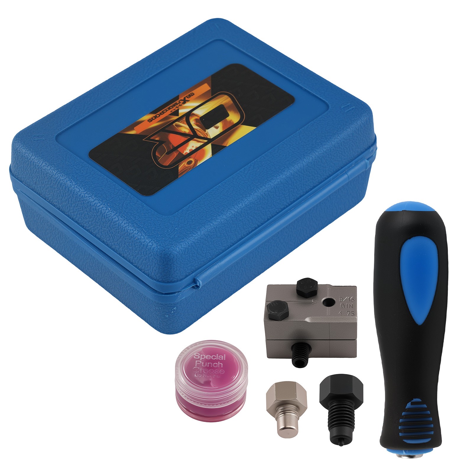 Brake Pipe Flare Adapter Kit for Car 3/16" SAE Steel Line Single Flaring Tool