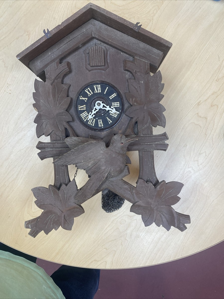 VTG 1950’s Schatz Cuckoo Clock Days Made In For parts or repair  B50