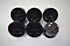 American to European Grounded Schuko Outlet Plug Adapter 6 Pack High QualitY BLK