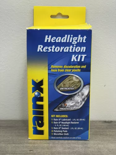 Rain-X 800001809 Headlight Head Light & Plastic Restoration Polish Kit Restorer