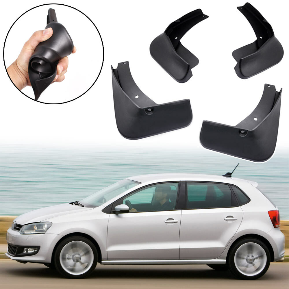 4 Mud Flaps Splash Guard Fender Car Mudguard New for Volkswagen Polo 2010-2013