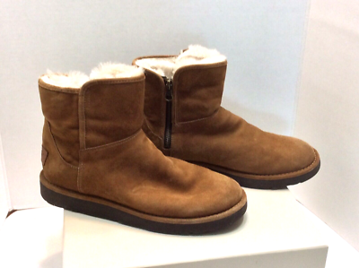 UGG Abree 1016548 Women Mini Ankle Sheepskin Chestnut Suede Boots