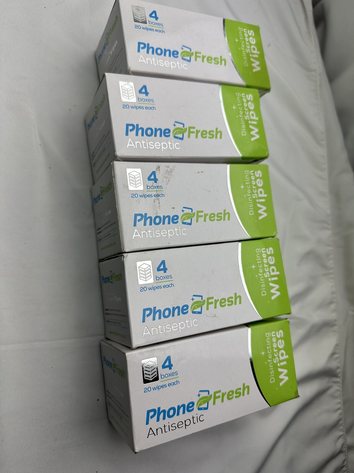 Phone Fresh Antiseptic Wipes 5 Boxes Of 20