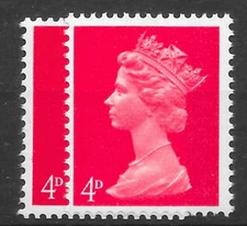 GB SG733 1968 4d Vermilion CB Pre-Decimal Machin - LOW VALUE VARIETY,   MNH