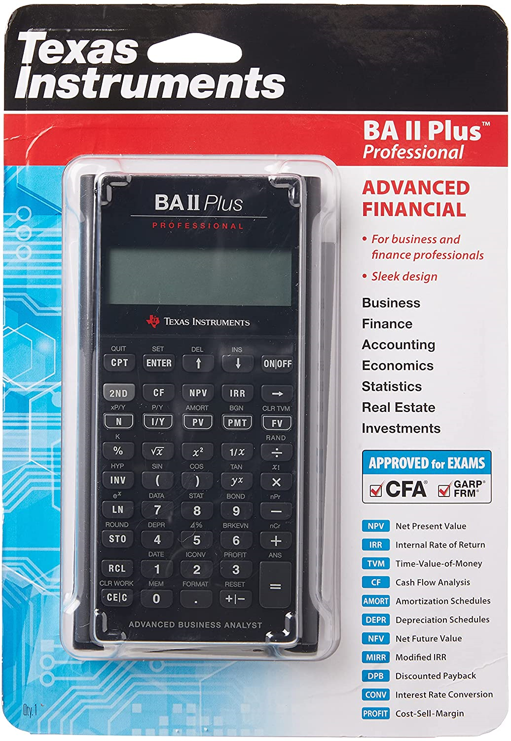 Imposible Facilitar Jarra Texas Instruments BA II Plus Professional Financial Calculator 777780515863  | eBay