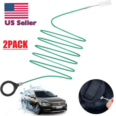 2× Refrigerator Scrub Brush Flexible Cleaner Hole Car Sunroof Drain Clog Remover