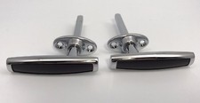 Pair 1926-1927 Ford Model T Exterior Door Handles Chrome W Black Insert Pair 1926-1927 Ford Model T Exterior Door Handles Chrome W Black Insert