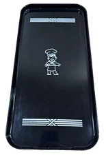 Antique TAPPAN Black & White Enamelware Chef Trays Stove Burner Cover