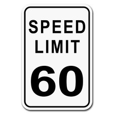 Speed Limit 60 MPH 8x12 Aluminum Street Sign Garage Decor Birthday Anniversary