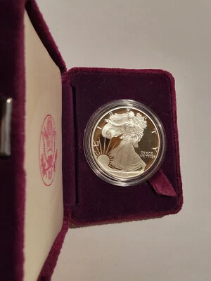 1oz 999 Silber PROOF American Silver Eagle 1995 P $1 USA Münze - Bild 1 von 4