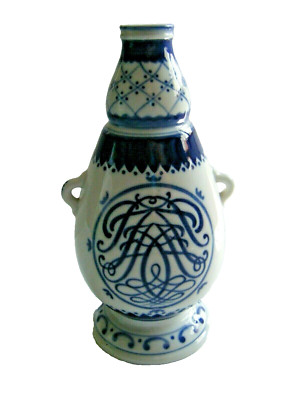 Heering Cherry Brandy Blue & white Ceramic Liquor Decanter Copenhagen