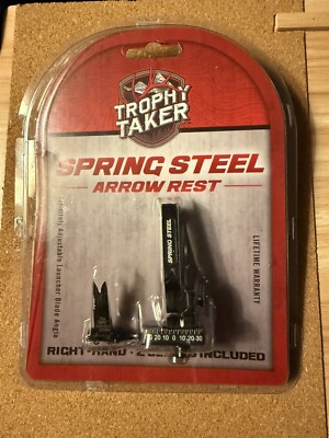 Trophy Taker Spring Steel, Arrow Rest (RH) - 2 Blades Included.