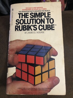 The Simple Solution to Rubik's Cube by James G. Nourse 1981, Trade Paperback 