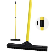Furemover Original Indoor Pet Hair Rubber Broom with Carpet Rake and Squeegee, B