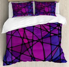Abstract Duvet Cover Set Amorphous Shapes Tile