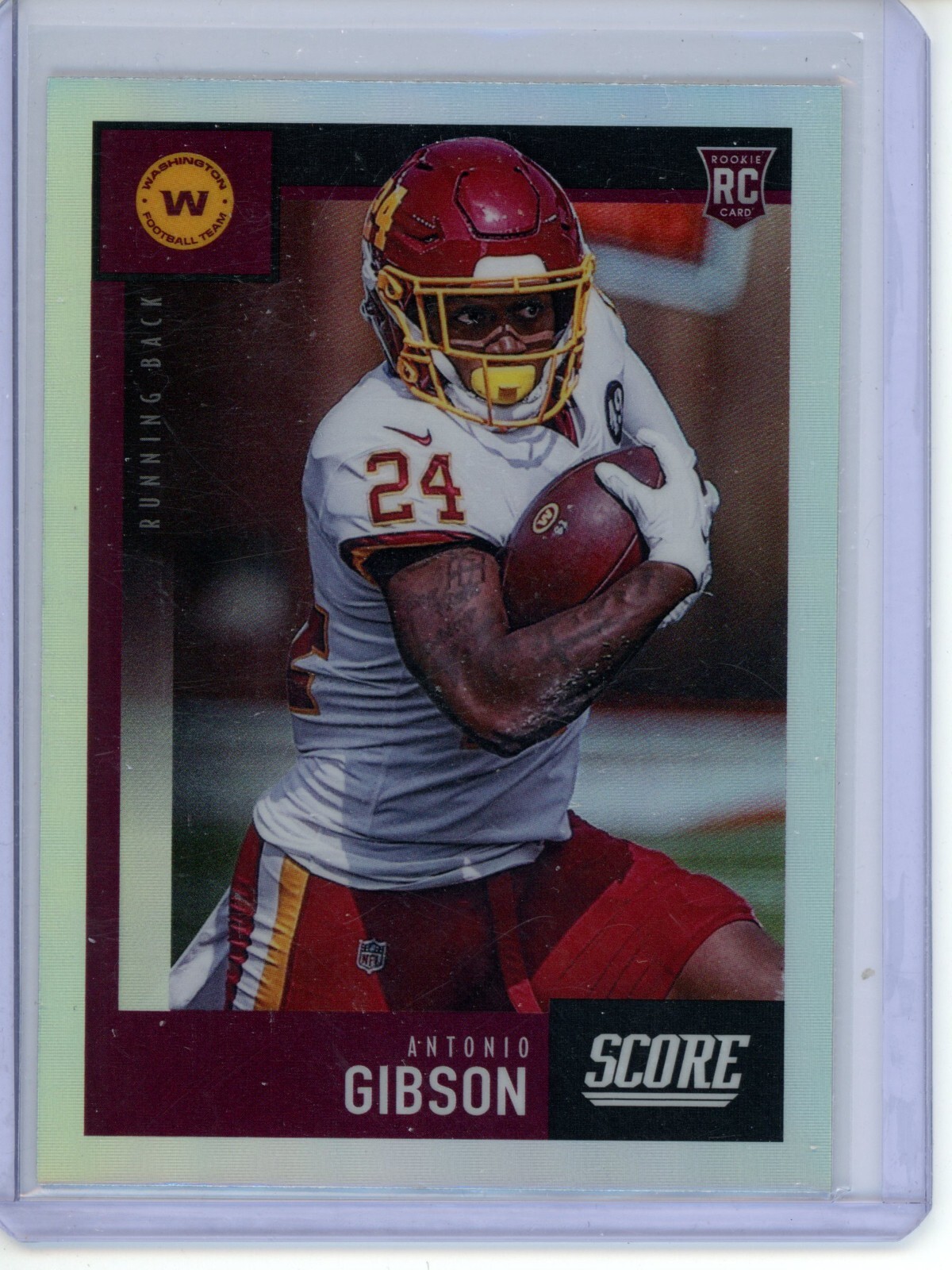 2020 Panini Chronicles - #456 Antonio Gibson (RC) Silver Prizm Commanders