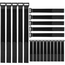 Fularr 20pcs Cable Straps Reusable Cable Ties  Cinch Strap Set Multipurpose Hoo