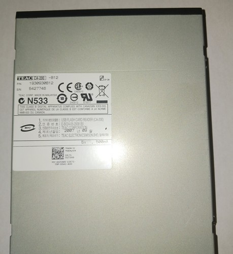 Teac CA-200 Model CA-200 Memory Card Reader SM XD SD/Mini MMC/RS CF/MD MS/PRO/DU - Picture 2 of 2