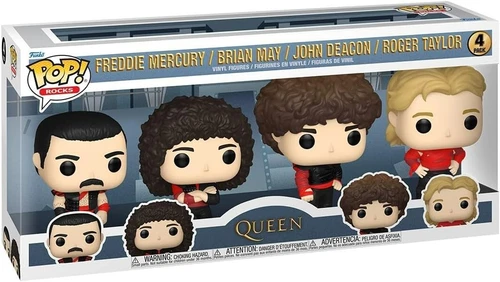 Funko Pop! Rocks Queen 4-Pack – Freddie Mercury Brian May Deacon Taylor NEW