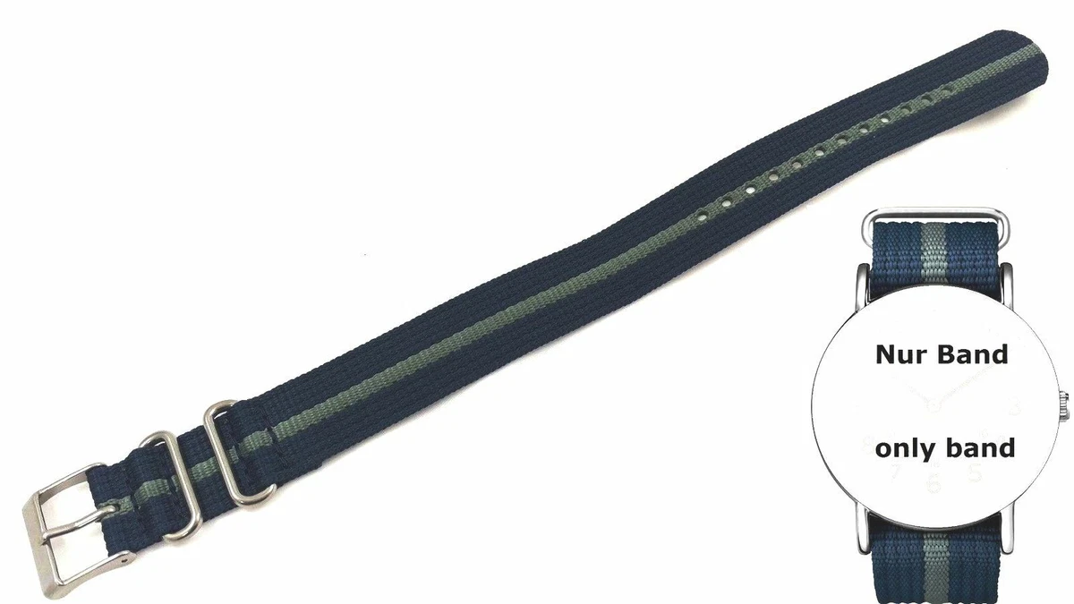 Nuovo Timex Blu Coccodrillo Grano Vera Pelle Reg A Lungo 12mm - Foto 14