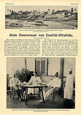 Beim Gouverneur von Deutsch-Ostafrika Generalmajor v. Liebert Foto-Report v.1900