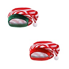 Unisex Kids Hat Elf Cap Xmas Headgear Costume Winter Striped Festival Holiday
