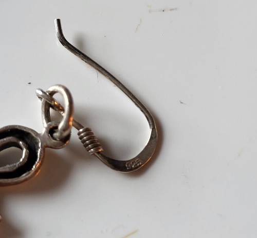 Gorgeous Vintage Silver Ankh Drop Earrings - Picture 4 of 4