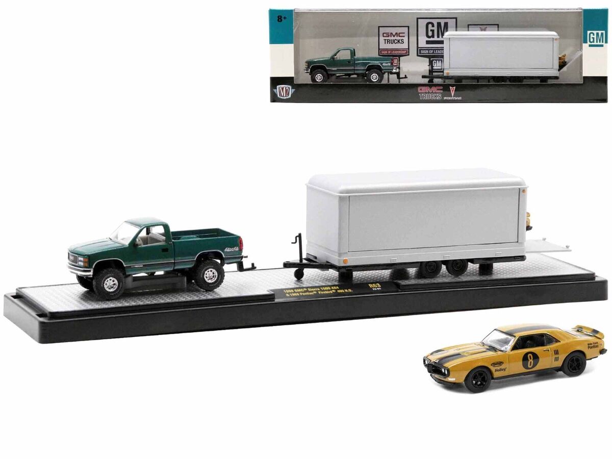 AUTO HAULERS RELEASE 63, 3 TRUCKS SET 1/64 DIECAST MODELS M2 AUTO HAULERS RELEASE 63, 3 TRUCKS SET 1/64 DIECAST MODELS M2