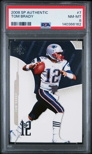 2008 SP AUTHENTIC #7 TOM BRADY PSA 8