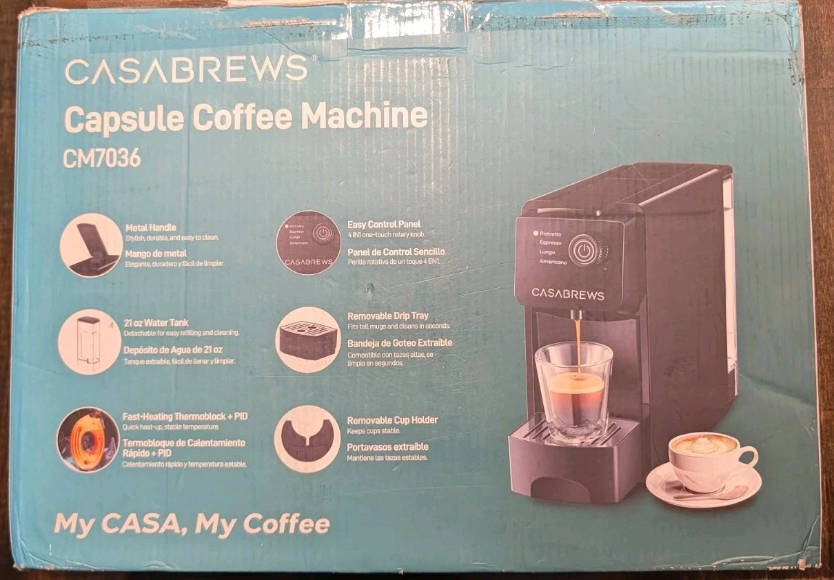 CASABREWS CM7036E Espresso Machine for Nespresso Original Capsules, 20 Bar