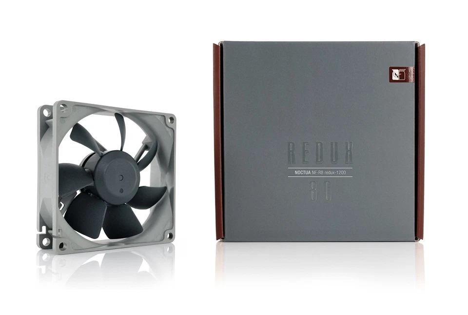 NF-R8 redux-1200, Ultra Quiet Silent Fan, 3-Pin, 1200 RPM (80mm, Grey) - Image 3 of 4